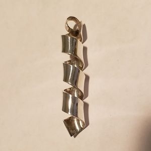 Sterling Silver Twisted Pendant